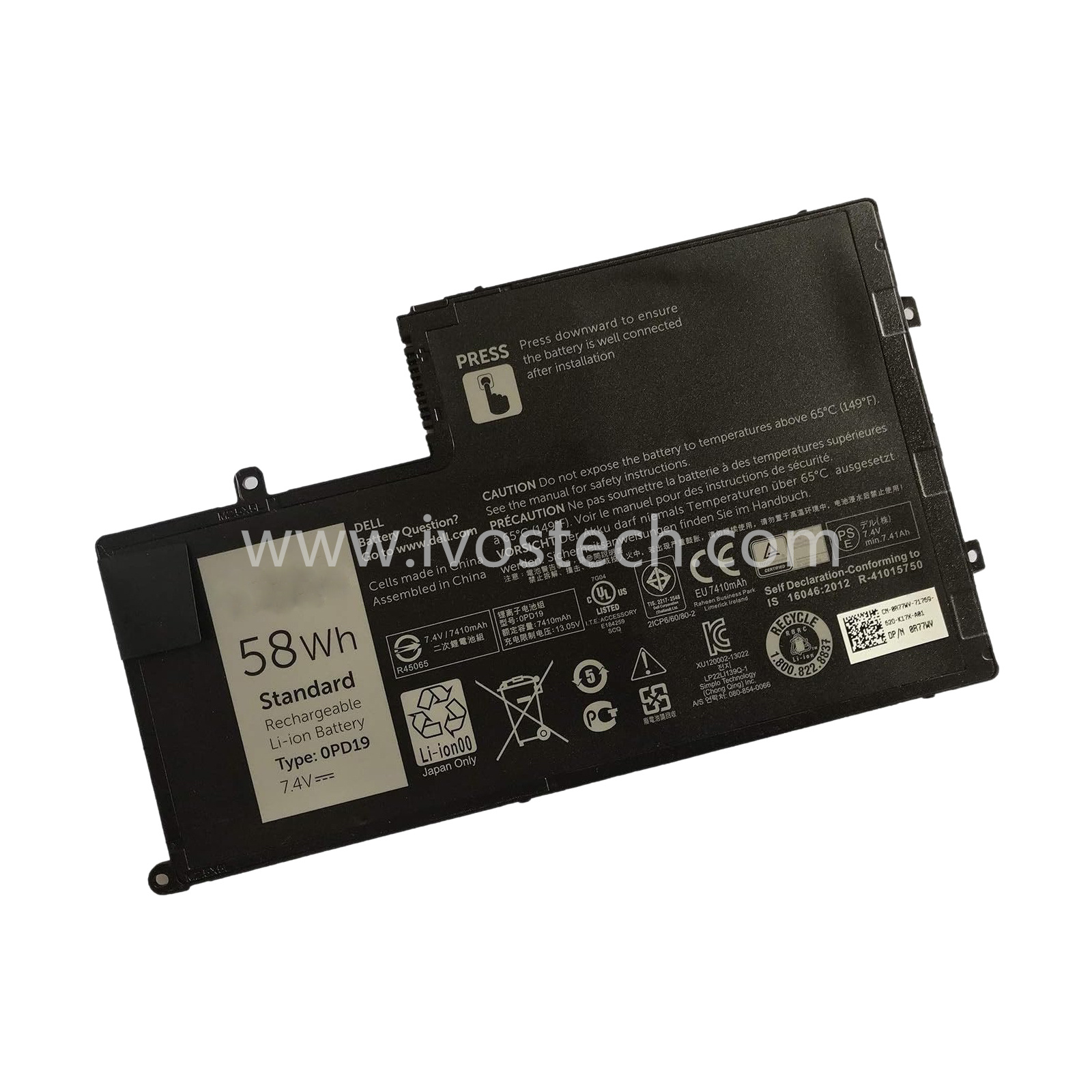 0PD19 58Wh 7.4V Replacement Laptop Battery for Dell Latitude 3450 3550