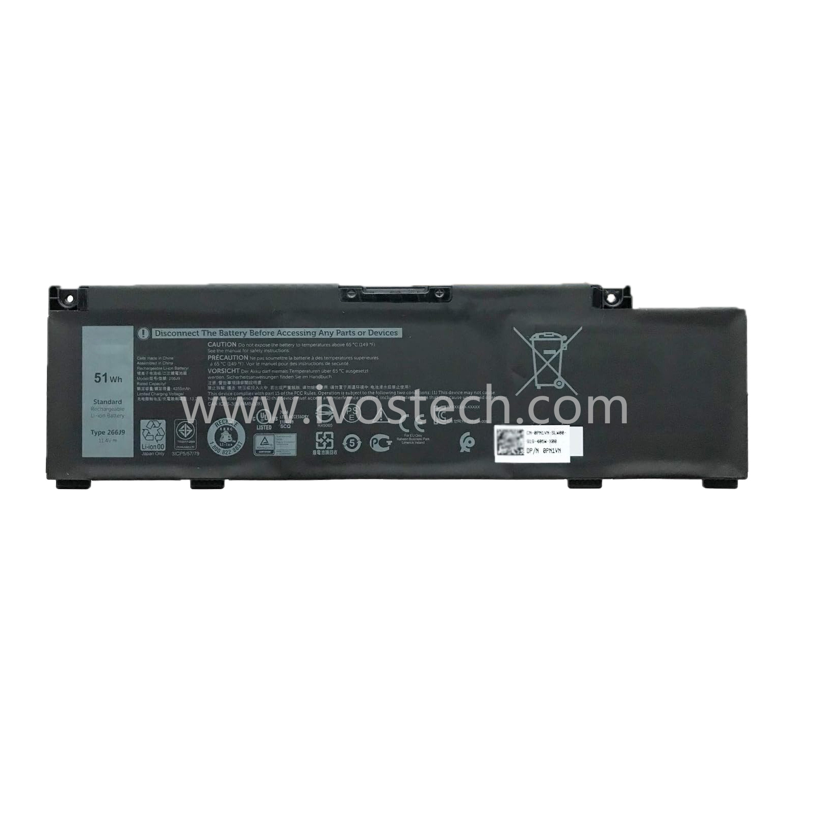 266J9 51Wh 11.4V Replacement Laptop Battery for Dell G Series G3 3590 Inspiron 5490