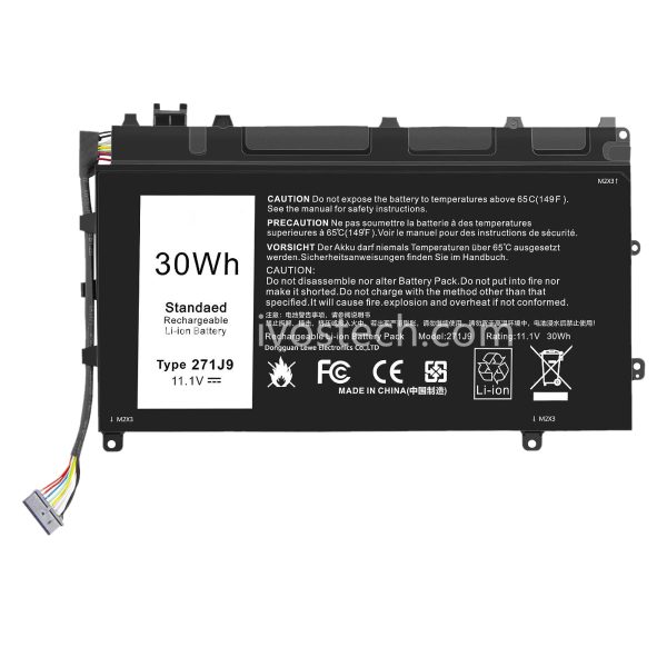 271J9 30Wh 11.1V Replacement Laptop Battery for Dell Latitude 13 7350