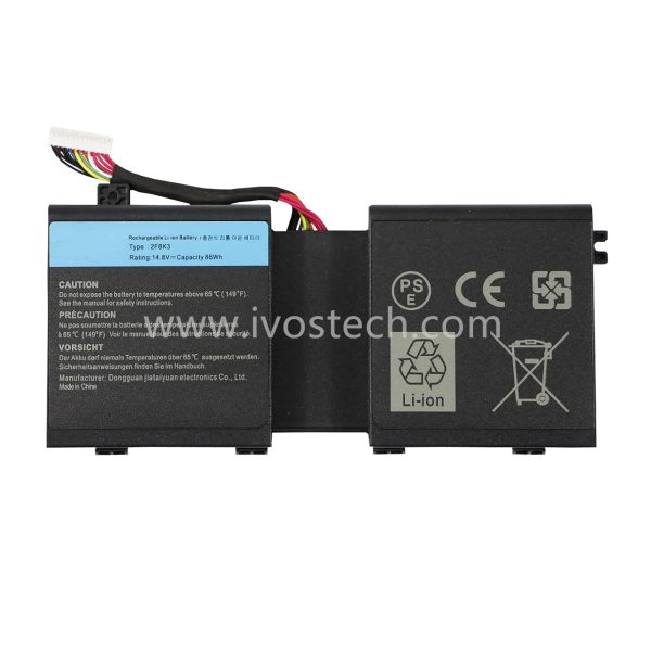 2F8K3 86Wh 14.8V Replacement Laptop Battery for Dell Alienware 18 R1 17 R1