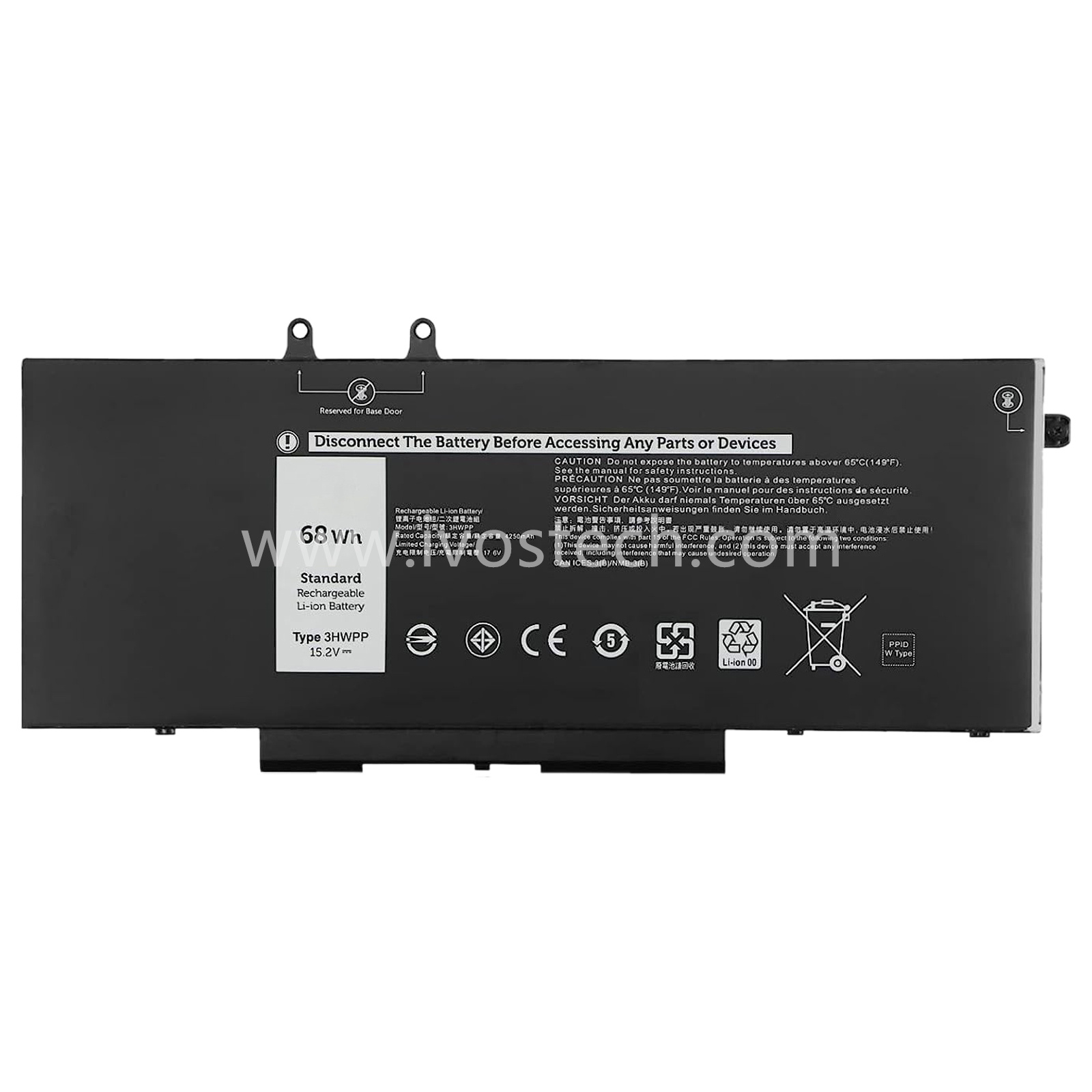 3HWPP 68Wh 15.2V Replacement Laptop Battery for Dell Latitude 5501 Precision 3541