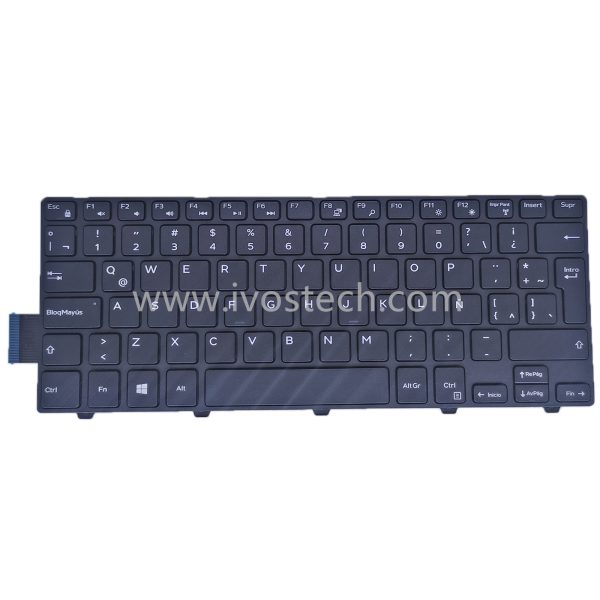 0TCKCW Laptop Replacement Keyboard for Dell Inspirion 14 3442 5451 5455 - LA Standard Latin