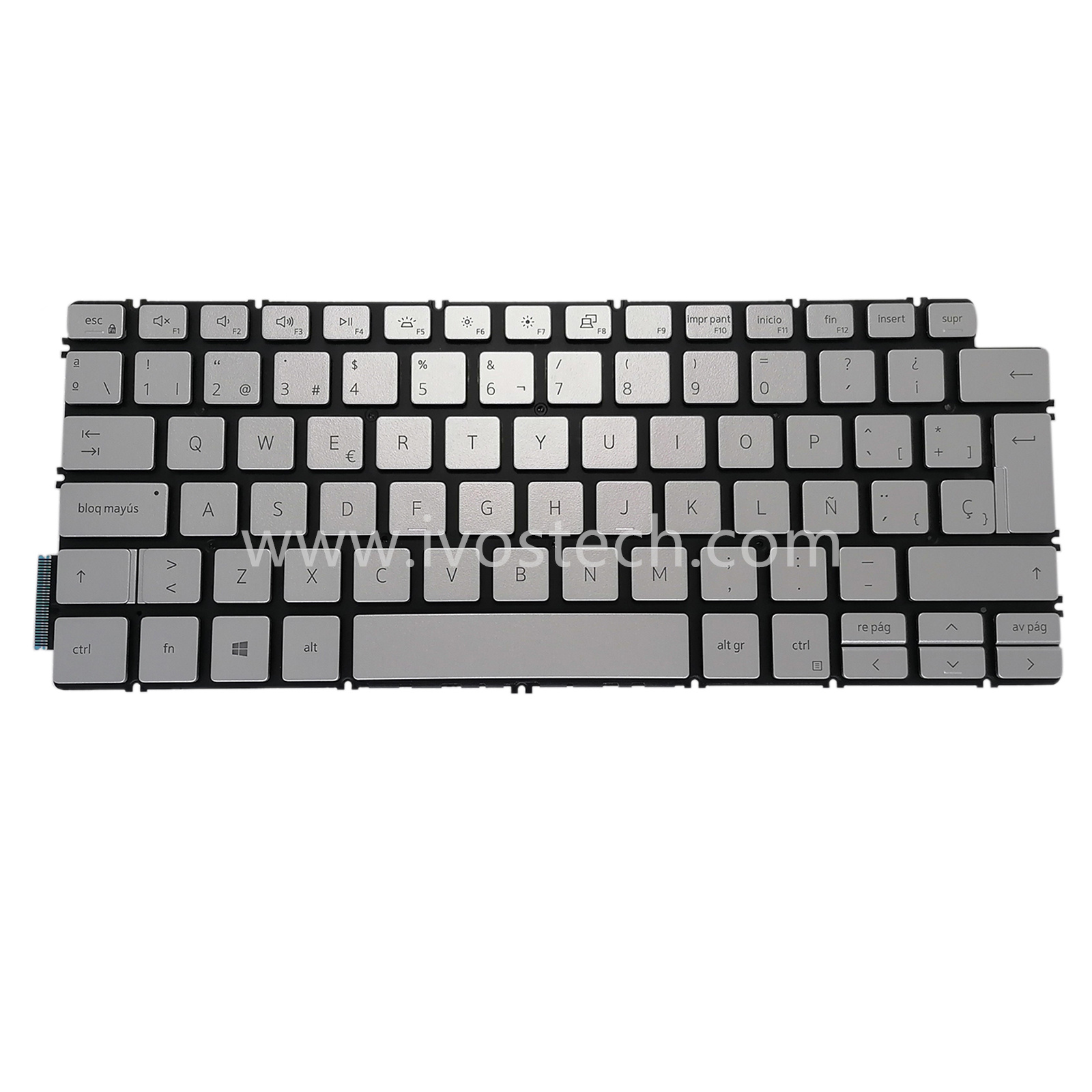 0CJ7N3 Laptop Replacement Keyboard with Backlit for Dell Inspiron 7391-SP Standard Spanish