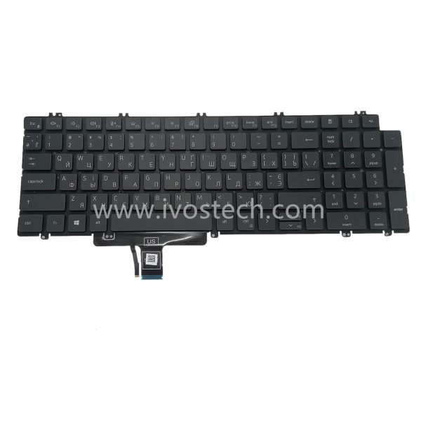 0R9GR3 Laptop Replacement Keyboard with Backlit for Dell Precision 3560 - Ukrainian UA Standard