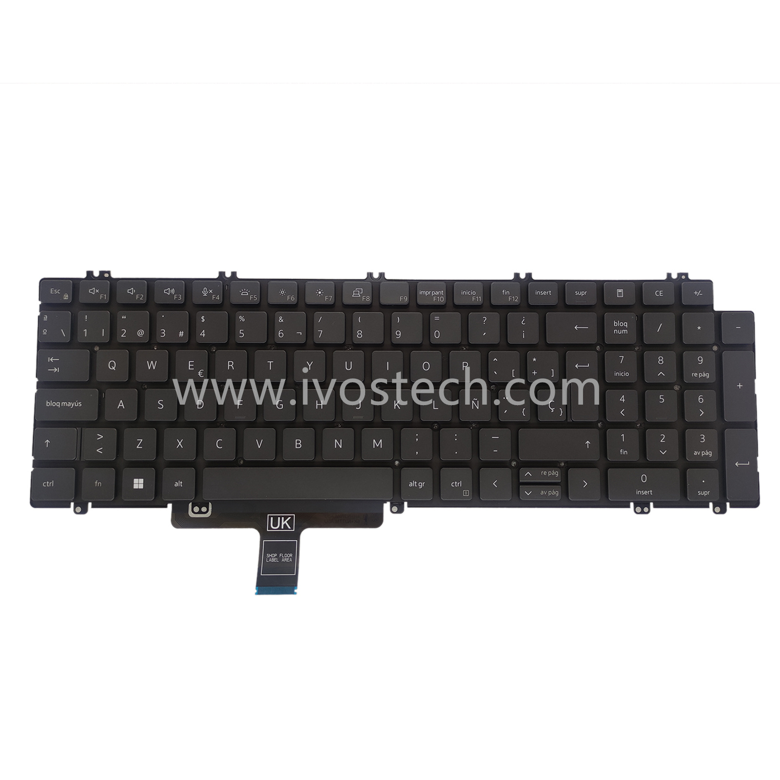 0GMXMJ Laptop Replacement Keyboard with Backlit for Dell Latitude 5520 5521 Precision 3560 3561 – SP Standard Spanish