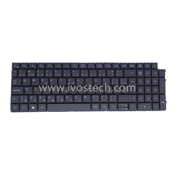 0K10GT Laptop Replacement Keyboard with Backlit for Dell Inspiron 15 5510 5515 7510 - CS Standard CZECH/SLOVAK