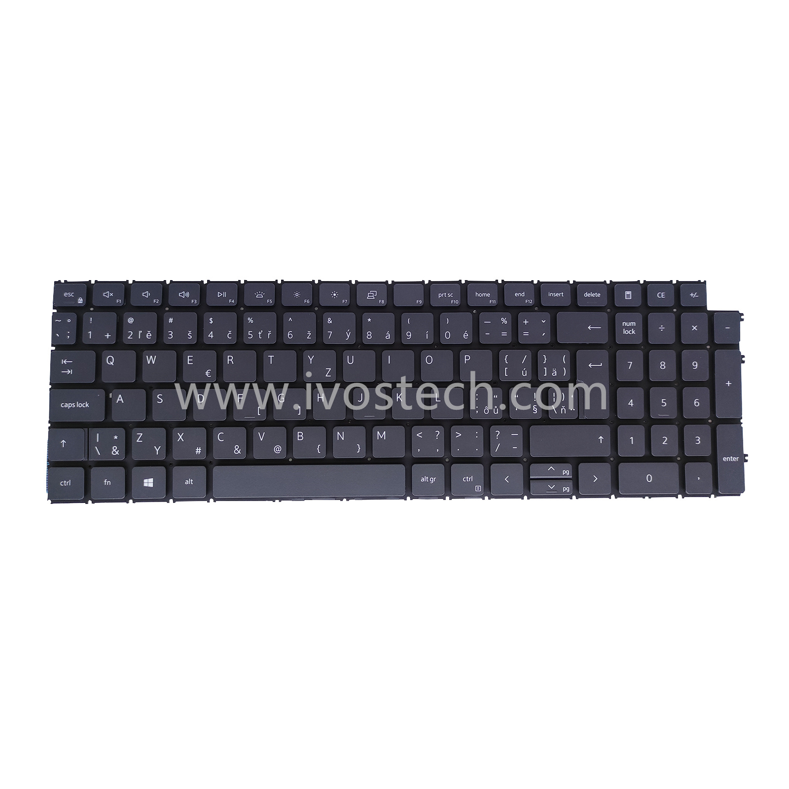 0K10GT Laptop Replacement Keyboard with Backlit for Dell Inspiron 15 5510 5515 7510 – CS Standard CZECH/SLOVAK