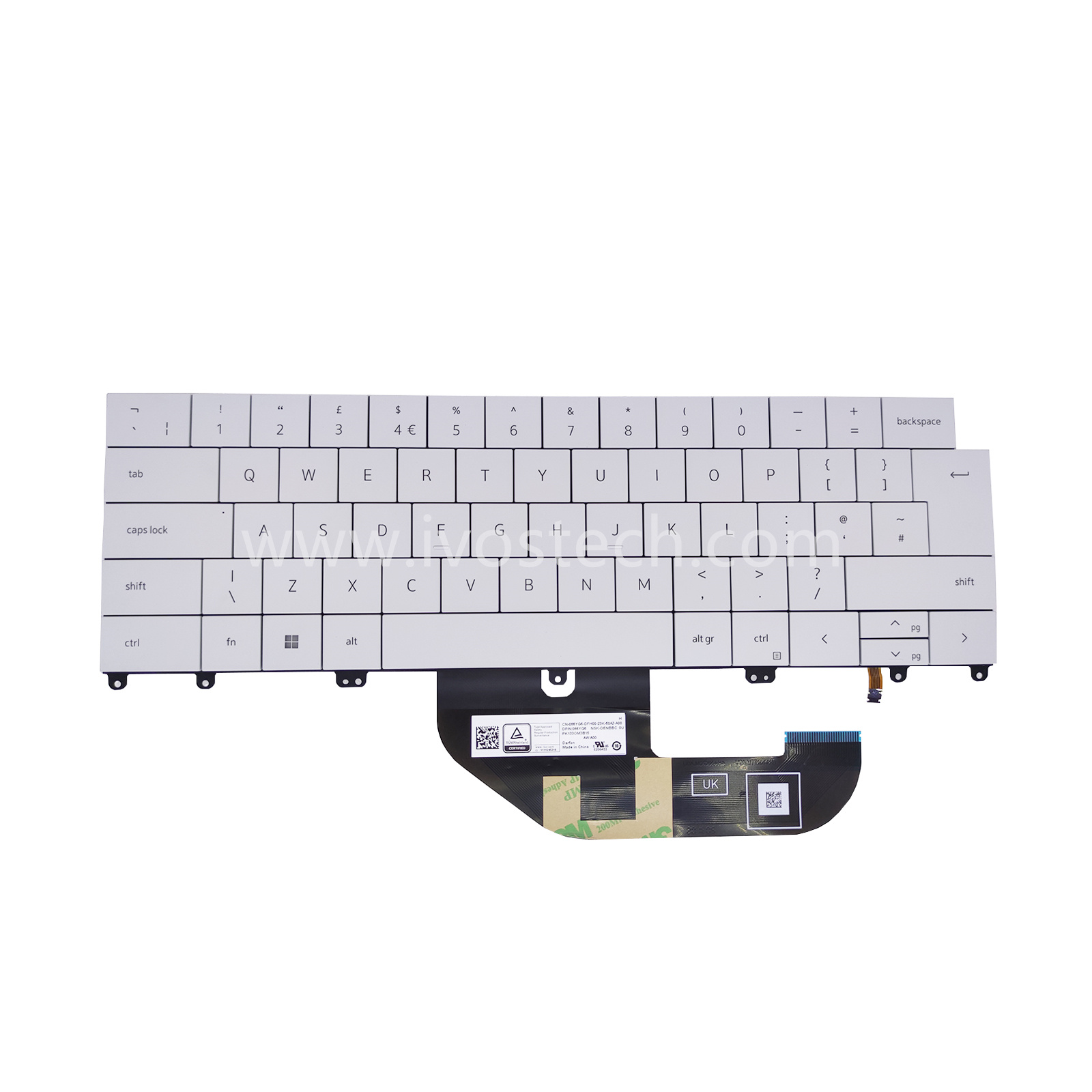 086YG6 Laptop Replacement Keyboard with Backlit for Dell XPS 13 Plus 9320 – UK Standard English