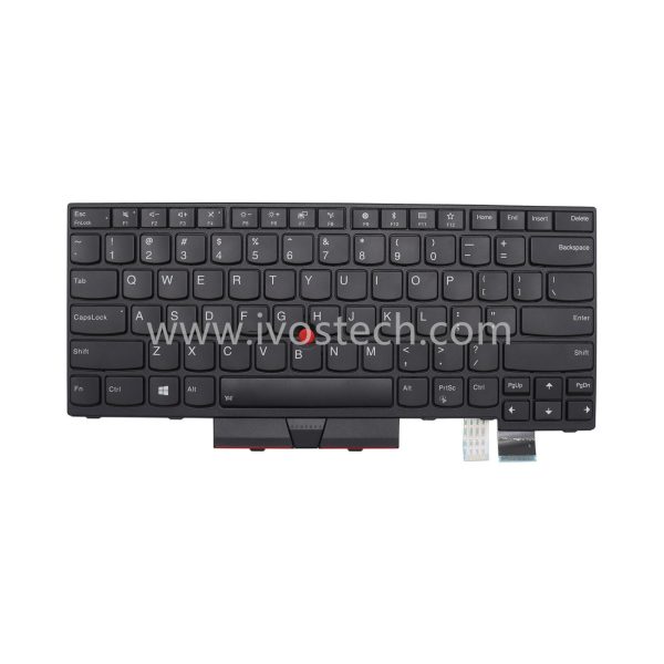 01AX528 Laptop Replacement Keyboard with Backlit FP for Lenovo Thinkpad T470 T480 A475 A485 - US Standard English