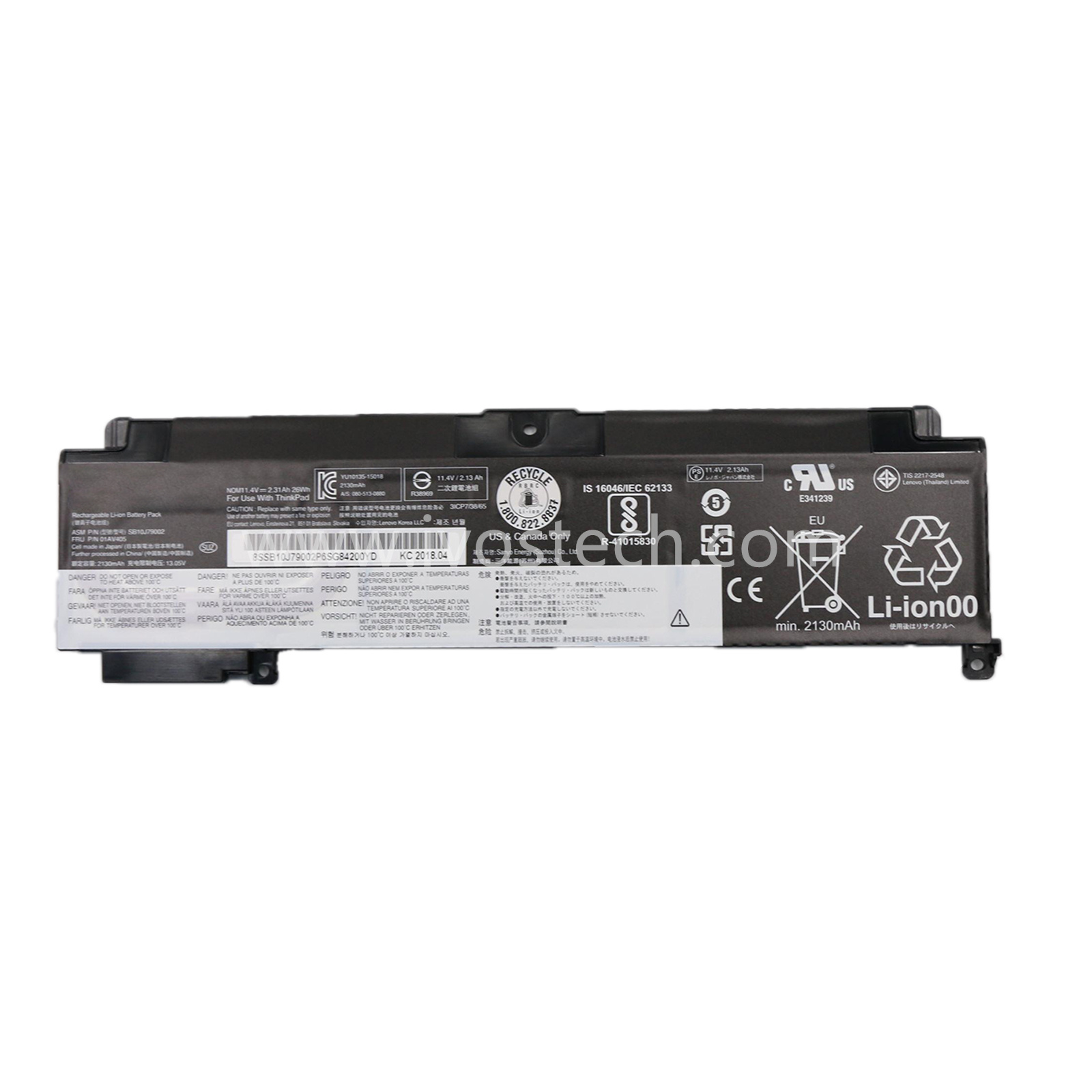 01AV405 26Wh 11.4V Replacement Laptop Battery for Lenovo ThinkPad T460s T470s Series