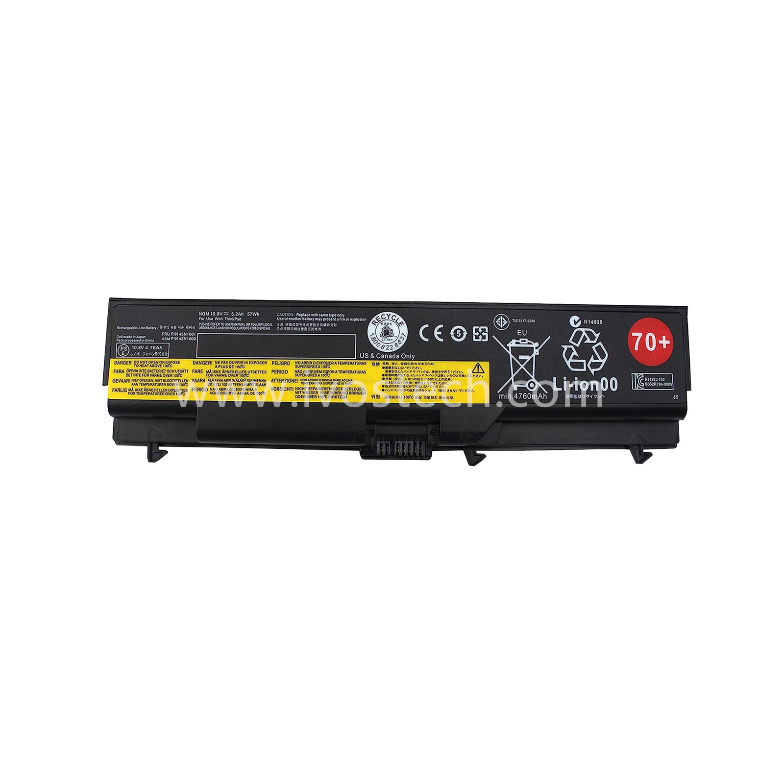 45N1001 57Wh 10.8V 70+ Replacement Laptop Battery for Lenovo ThinkPad L412 L420 L430 L512 L520 L530