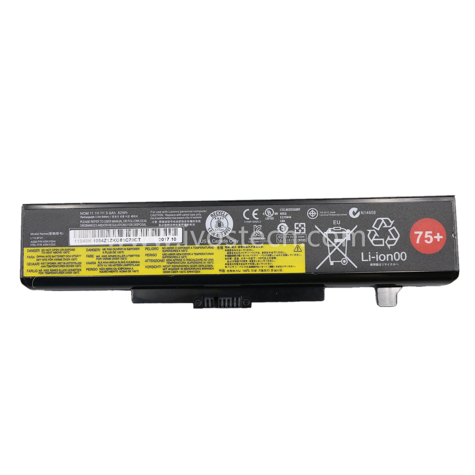 45N1055 62Wh 11.1V 75+ Replacement Laptop Battery for Lenovo IdeaPad G480 G580 G585 Y480 Y580 V480 V580 V580C