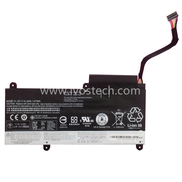 45N1757 47Wh 11.3V Replacement Laptop Battery for Lenovo ThinkPad E450 E450C E455 E460 E465 E475 E470 E460C Series