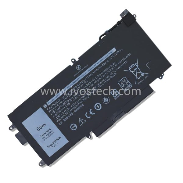 K5XWW 60Wh 7.6V Replacement Laptop Battery for Dell Latitude 7390 2-in-1