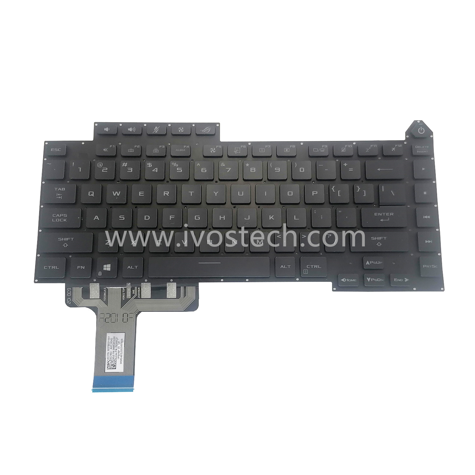 0KNR0-4812US00 Laptop Replacement Keyboard for ASUS ROG Strix G513- US Layout English