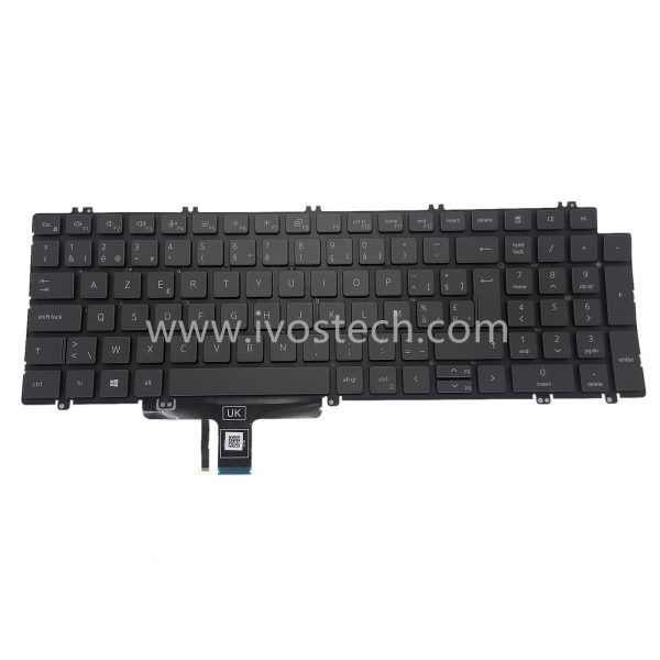 0RXT36 Laptop Replacement Keyboard with Backlit for DELL Precision 3560 - BE Standard Belarusian