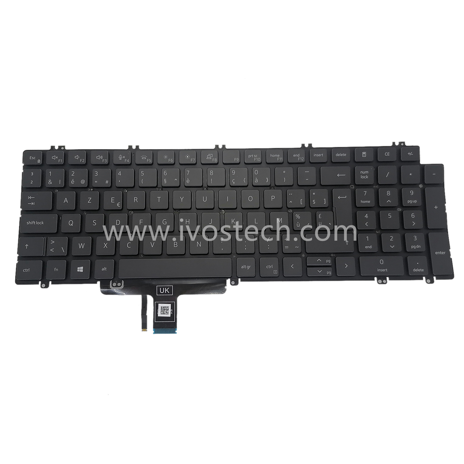 0RXT36 Laptop Replacement Keyboard with Backlit for DELL Precision 3560 – BE Standard Belarusian