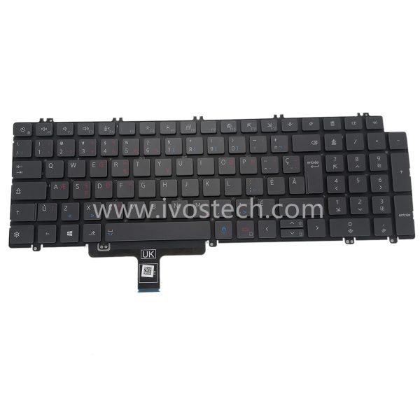 0M0RCW Laptop Replacement Keyboard with Backlit for DELL Precision 3560 - CA Standard