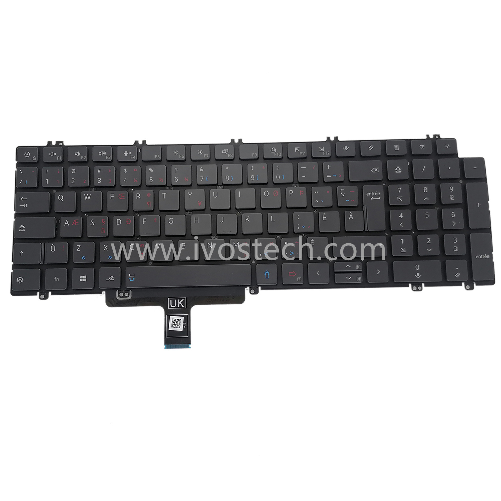 0M0RCW Laptop Replacement Keyboard with Backlit for DELL Precision 3560 – CA Standard