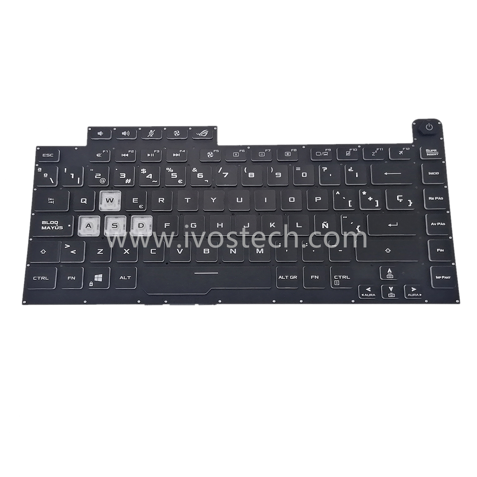 0KNR0-4613SF00 Laptop Replacement Keyboard with Backlit for ASUS ROG Strix G G531 – Spanish Standard