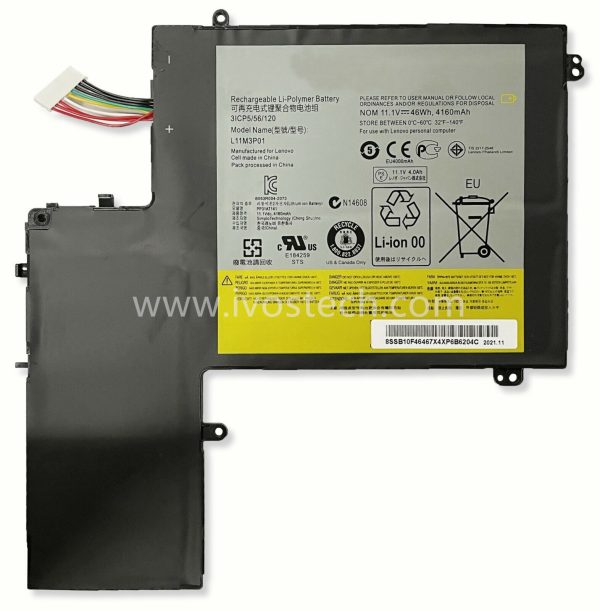 L11M3P01 46Wh 11.1V Replacement Laptop Battery for Lenovo IdeaPad U310