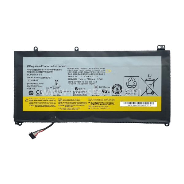 L12M4P62 52Wh 7.4V Replacement Laptop Battery for Lenovo IdeaPad U430 U530 Touch Series