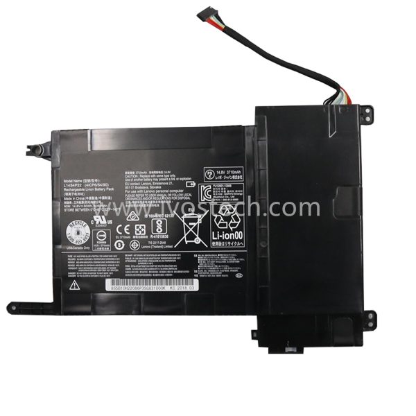 L14S4P22 60Wh 14.8V Replacement Laptop Battery for Lenovo IdeaPad Y700-15ISK Y700-17ISK