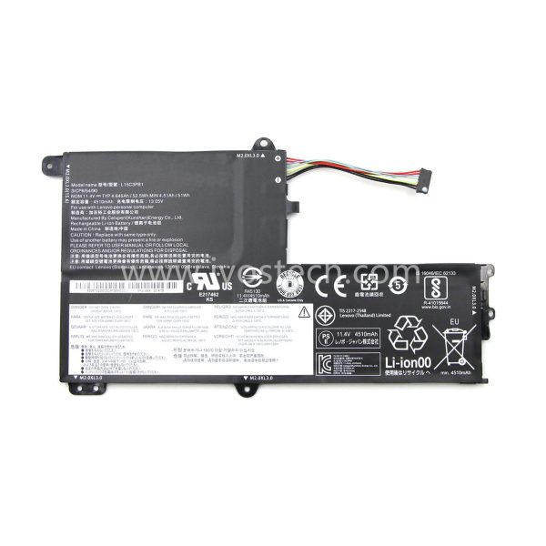 L15C3PB1 5B10Q39205 52.5Wh 11.4V Replacement Laptop Battery for Lenovo IdeaPad 330S-14AST 330S-14IKB 330S-15ARR