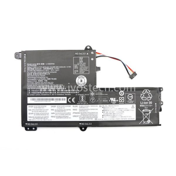 L15M3PB0 5B10Q39202 52.5Wh 11.25V Replacement Laptop Battery for Lenovo IdeaPad 330S-14AST 330S-14IKB 330S-15ARR