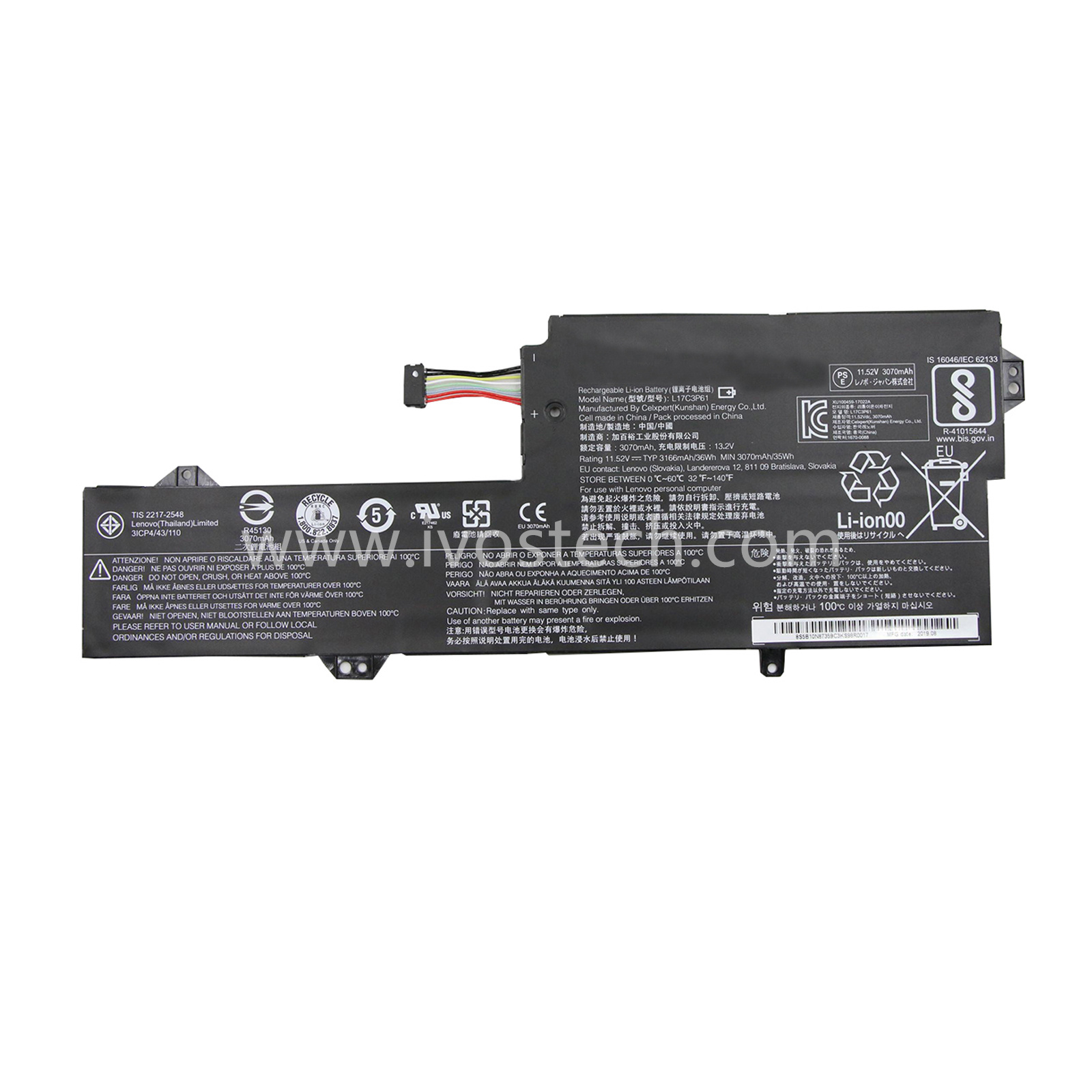 L17C3P61 36Wh 11.52V Replacement Laptop Battery for Lenovo IdeaPad Yoga 720-12IKB Yoga 320-11 520-12 320S-13IKB Xiaoxin 7000-13 Series