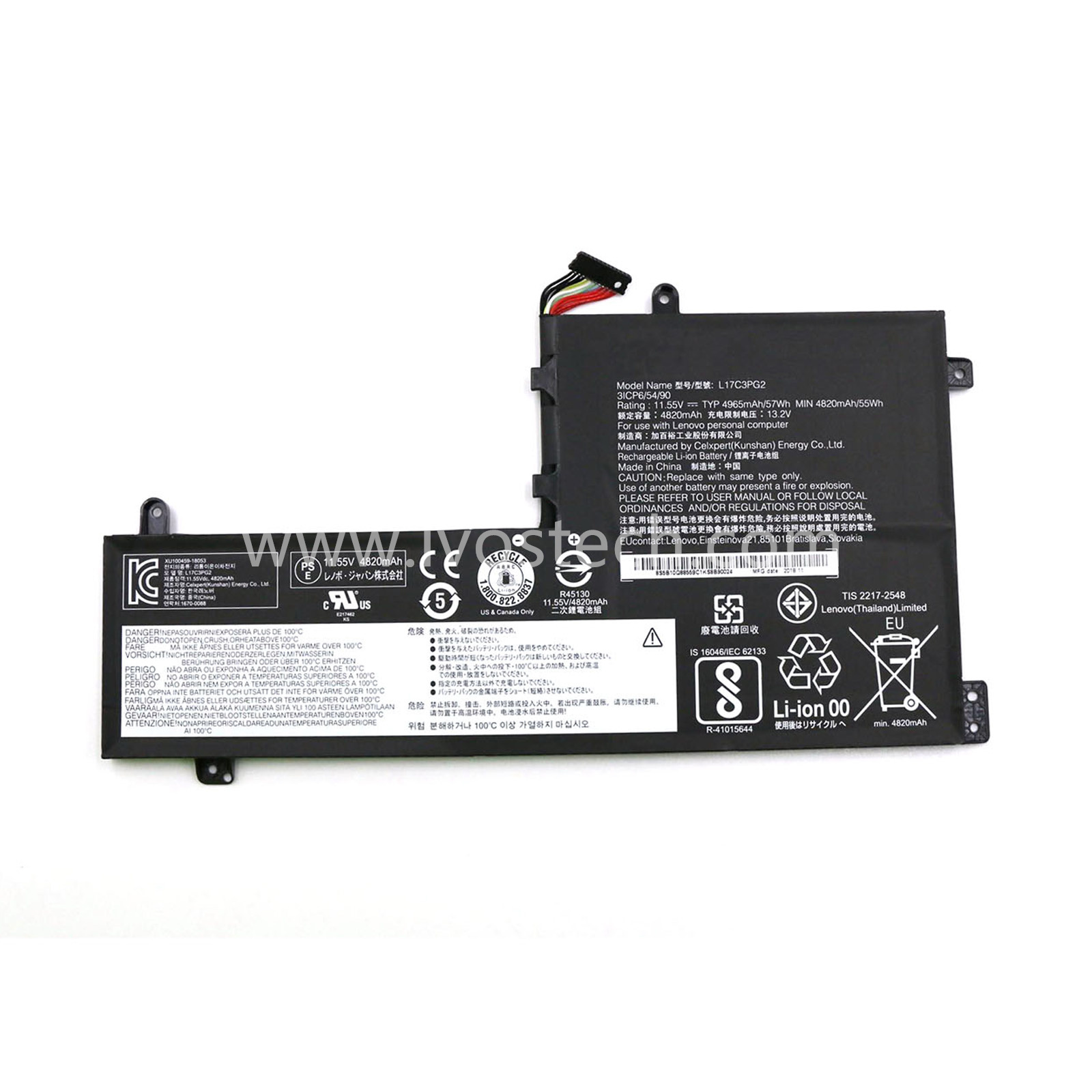 L17C3PG2 57Wh 11.55V Replacement Laptop Battery for Lenovo Legion Y7000 Y7000-1060 Y7000P Y530 Y530-15ICH Y540 Y730 Y740 Y740-15ICH Series