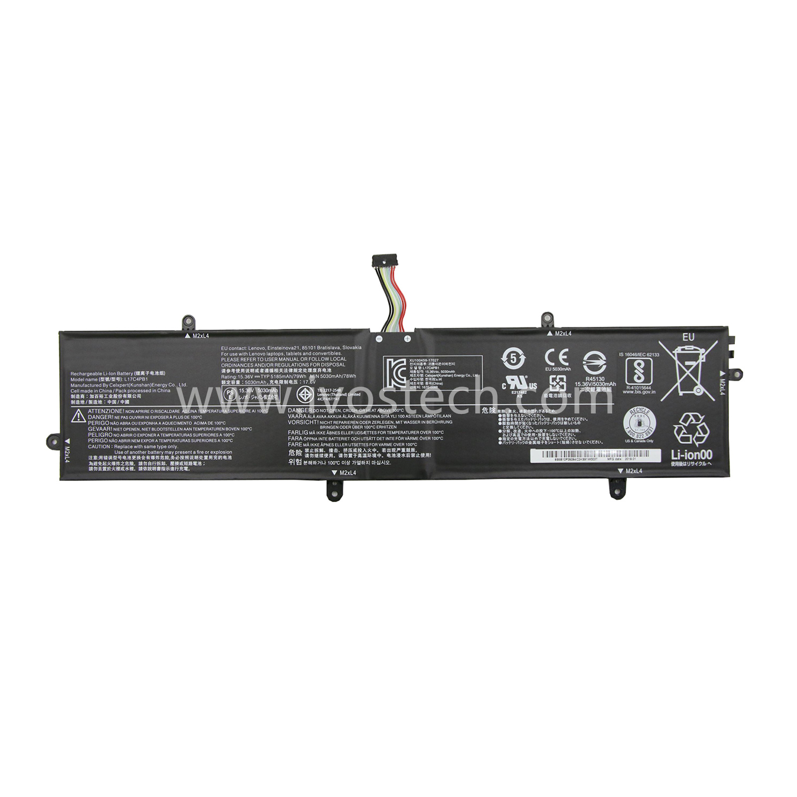 L17C4PB1 79Wh 15.36V Replacement Laptop Battery for Lenovo IdeaPad 720S-15IKB Series