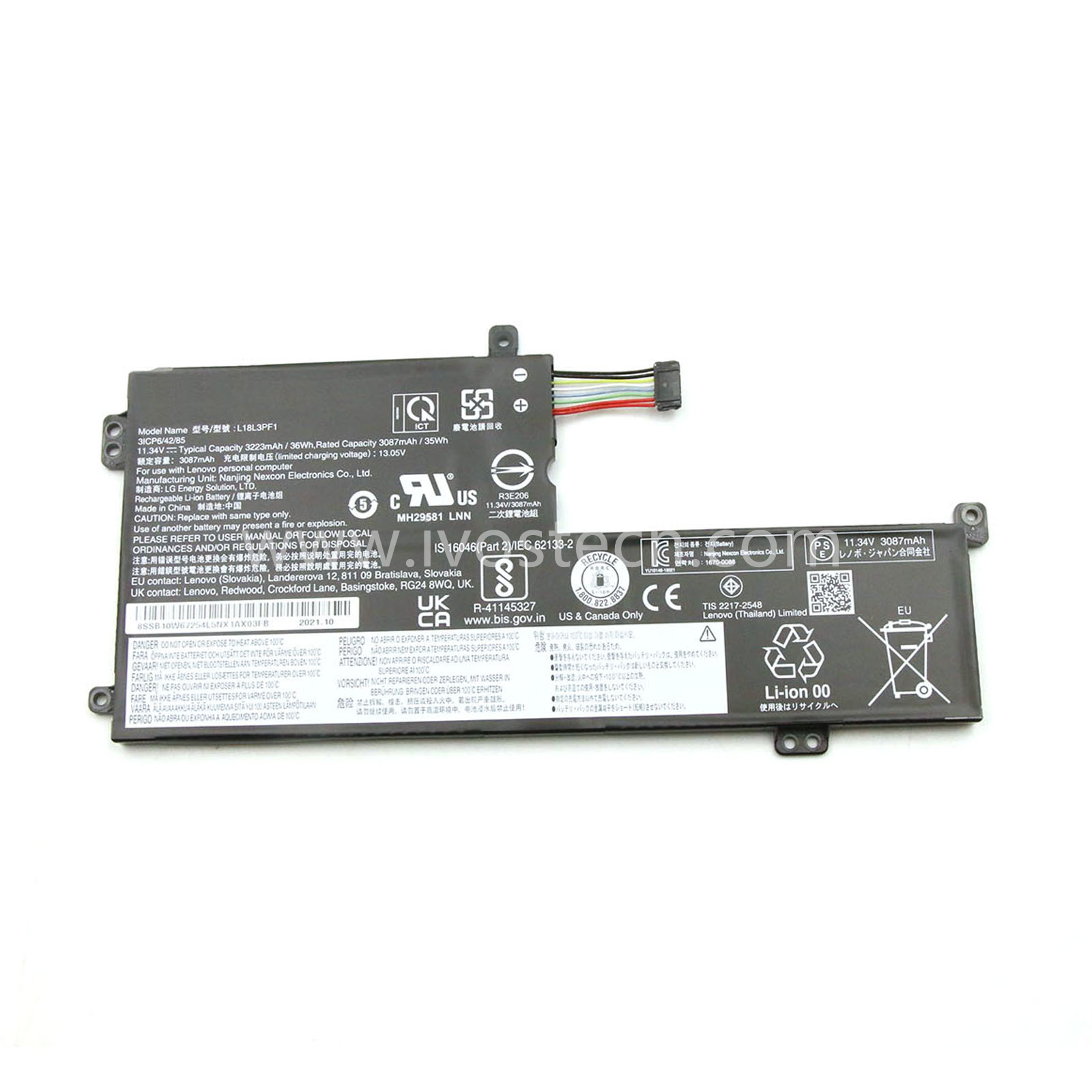 L18L3PF1 36Wh 11.34V Replacement Laptop Battery for Lenovo Ideapad L340-15API L340-15IWL Series