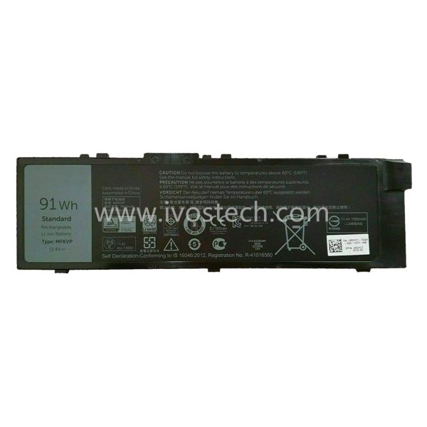 MFKVP 91Wh 11.1V Replacement Laptop Battery for Dell Precision 15 7510 17 7710