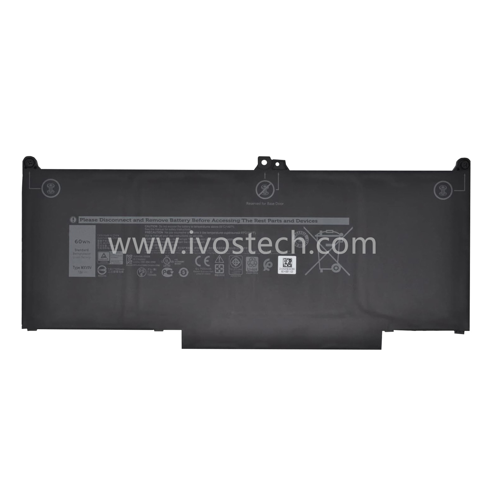 MXV9V 60Wh 7.6V Replacement Laptop Battery for Dell Latitude 5300 7300 7400