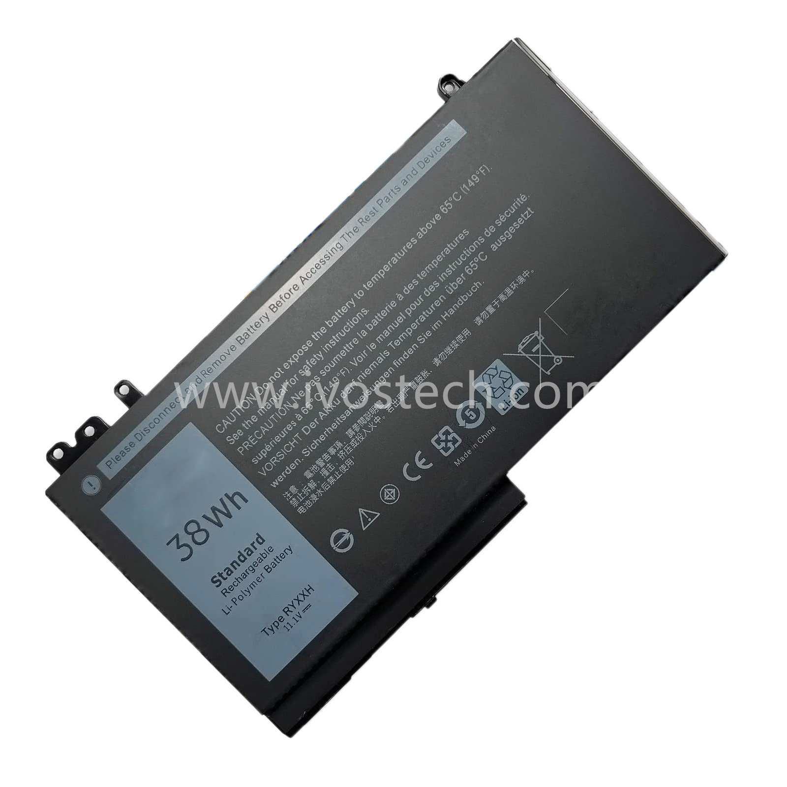 RYXXH 38Wh 11.1V Replacement Laptop Battery for Dell Latitude E5450 E5550 E5250 3150 3160