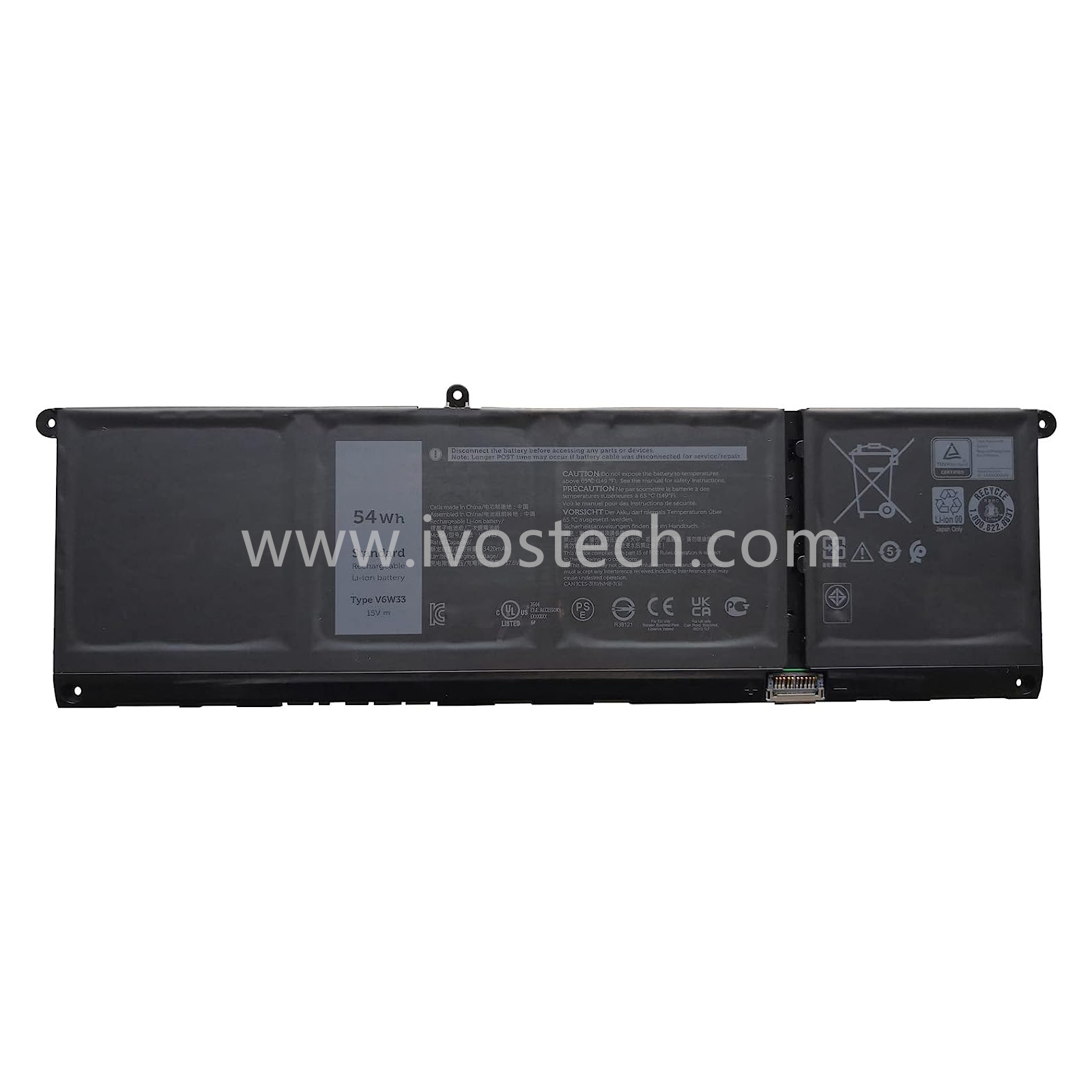 V6W33 54Wh 15V Replacement Laptop Battery for Dell Inspiron 15 5510