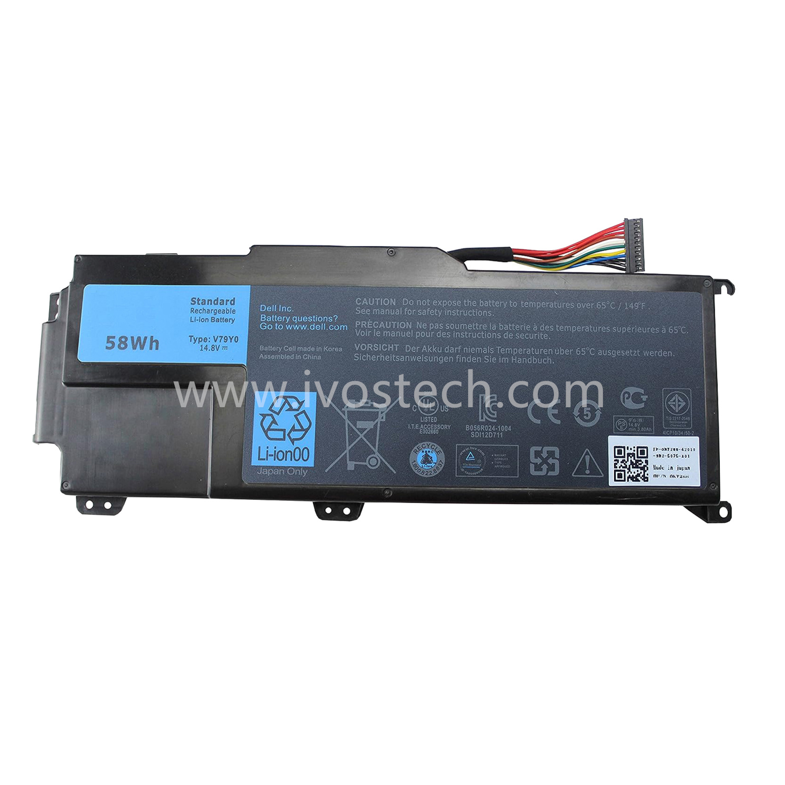 V79Y0 58Wh 14.8V Replacement Laptop Battery for Dell XPS 14z L412Z