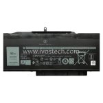 VG93N 92Wh 11.4V Replacement Laptop Battery for Dell Precision 3520 3530