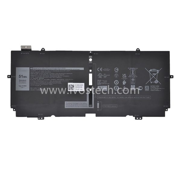 X1W0D 51Wh 7.6V Replacement Laptop Battery for Dell XPS 13 9310 2-in-1