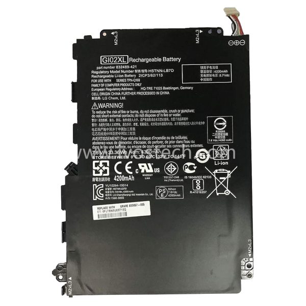 GI02XL 33.36Wh 7.6V Replacement Laptop Battery for HP Pavilion X2 12-B096MS 12-B000 12-B100NA 12-B010N 12-B010N 12-B096MS Series