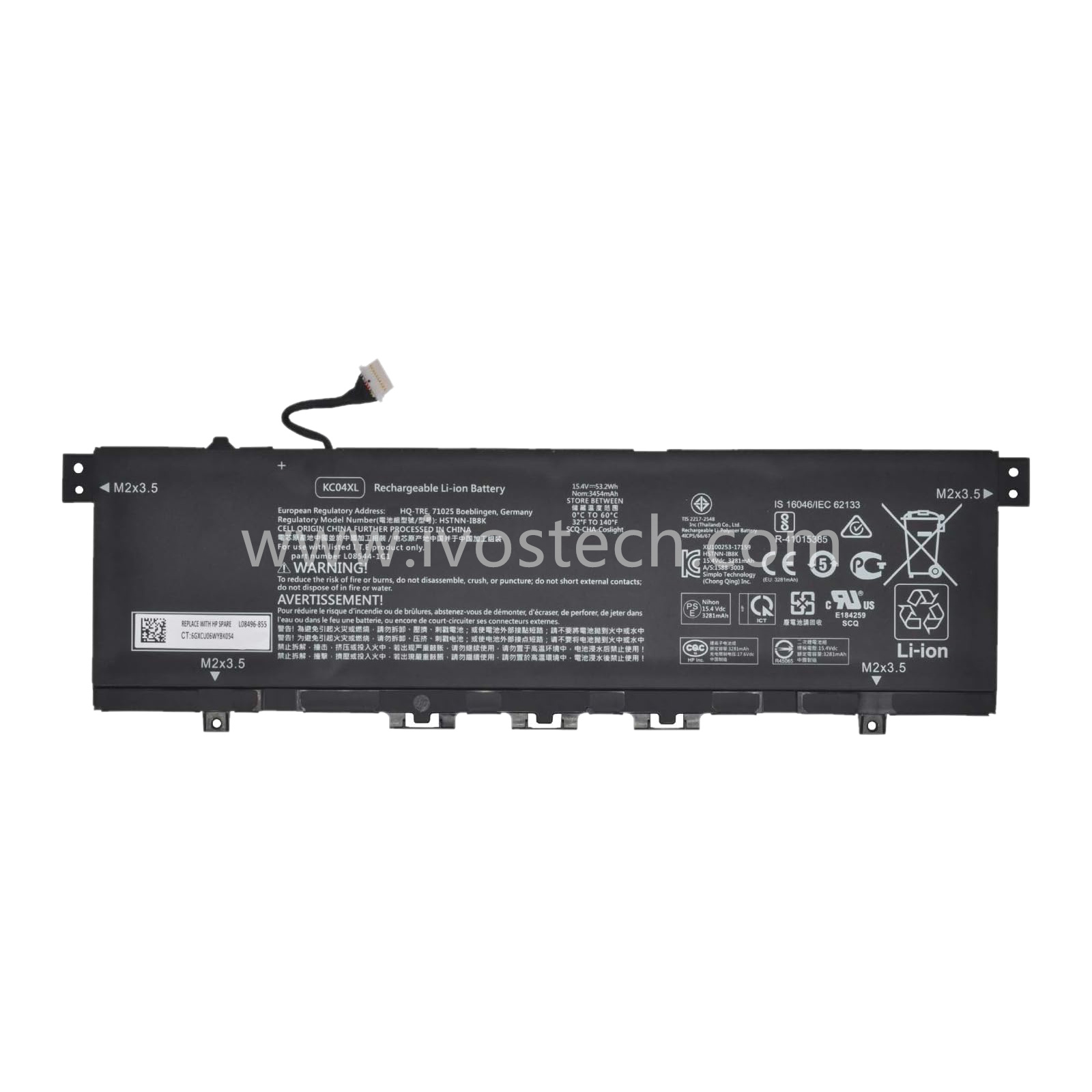 KC04XL 53.2Wh 15.4V Replacement Laptop Battery for HP Envy X360 13-AG 13-AR Envy 13-AH 13-AQ Series