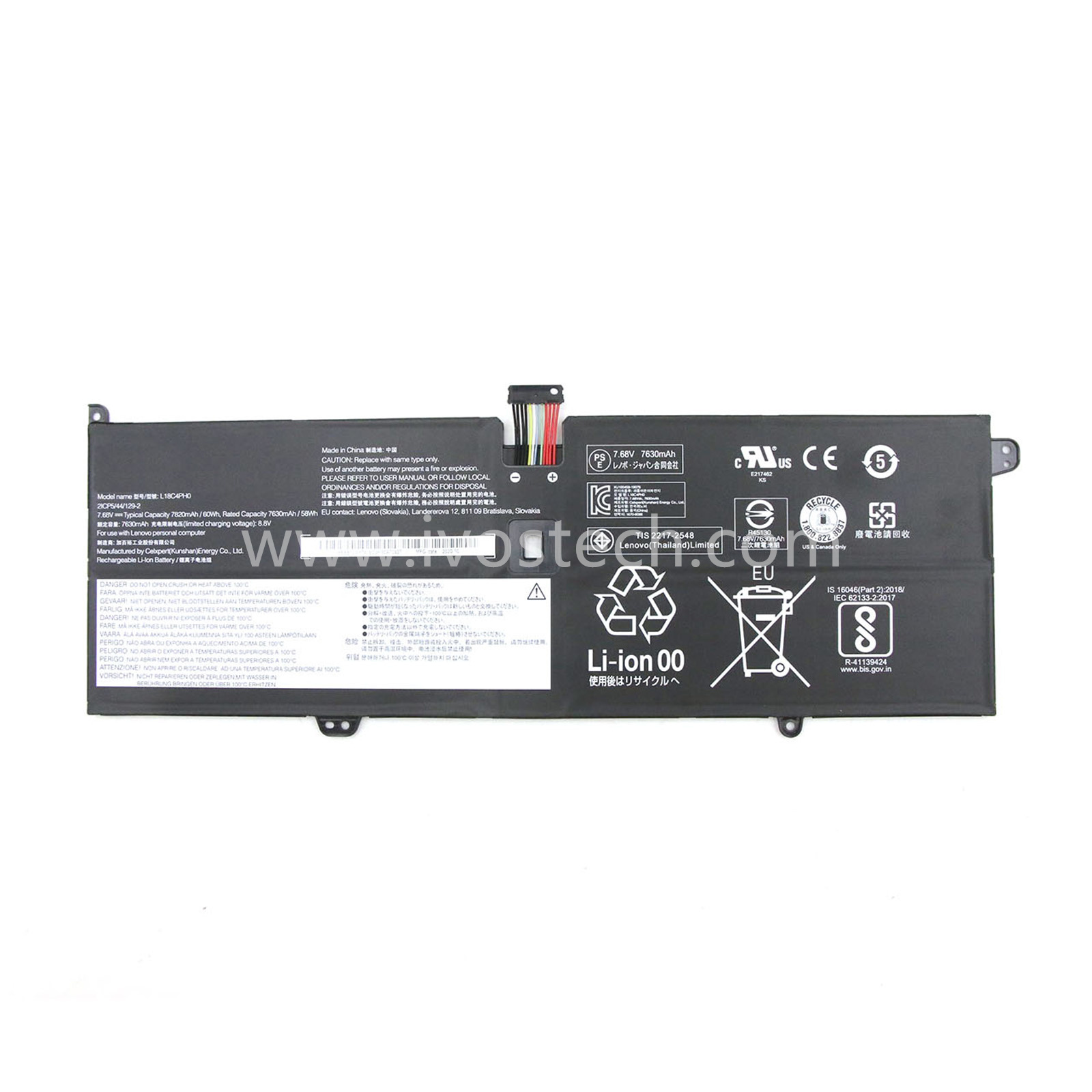 L18C4PH0 60Wh 7.68V Replacement Laptop Battery for Lenovo Ideapad Yoga C940-14IIL Series Notebook