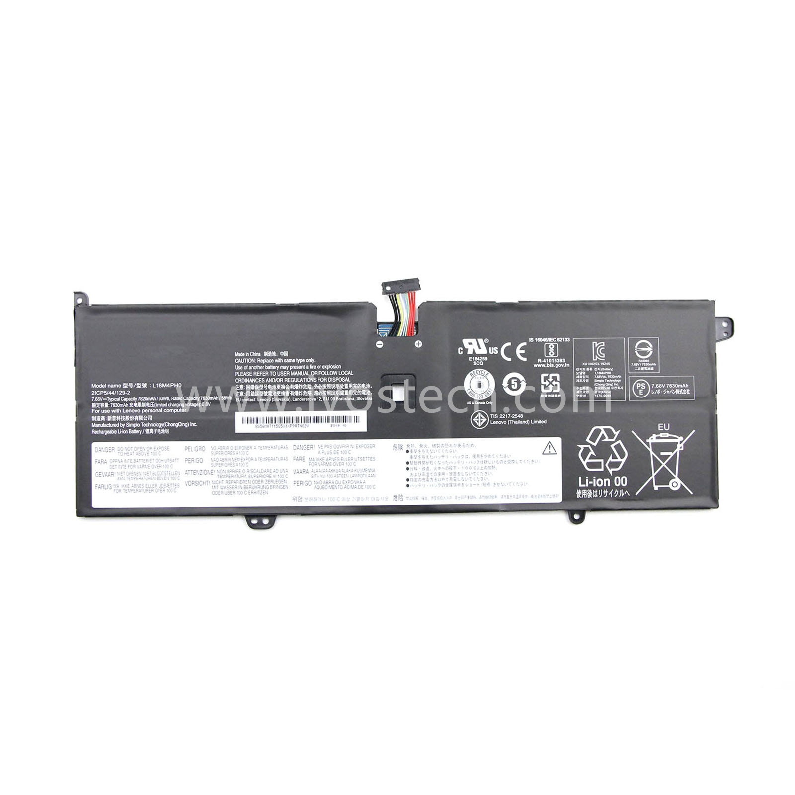 L18M4PH0 60Wh 7.68V Replacement Laptop Battery for Lenovo Ideapad Yoga C940-14IIL Series Notebook