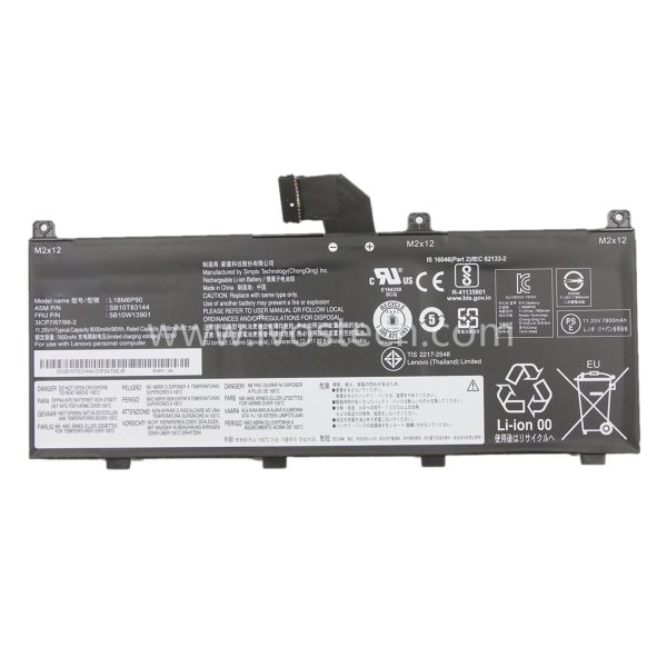 L18M6P90 5B10W13901 90Wh 11.25V Replacement Laptop Battery for Lenovo ThinkPad P53 Series