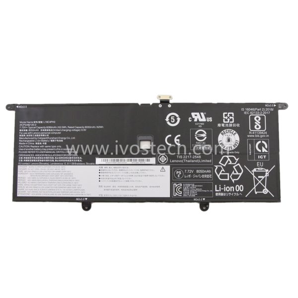 L19C4PH0 63.5Wh 7.72V Replacement Laptop Battery for Lenovo Ideapad Yoga Slim 9-14ITL05 Series