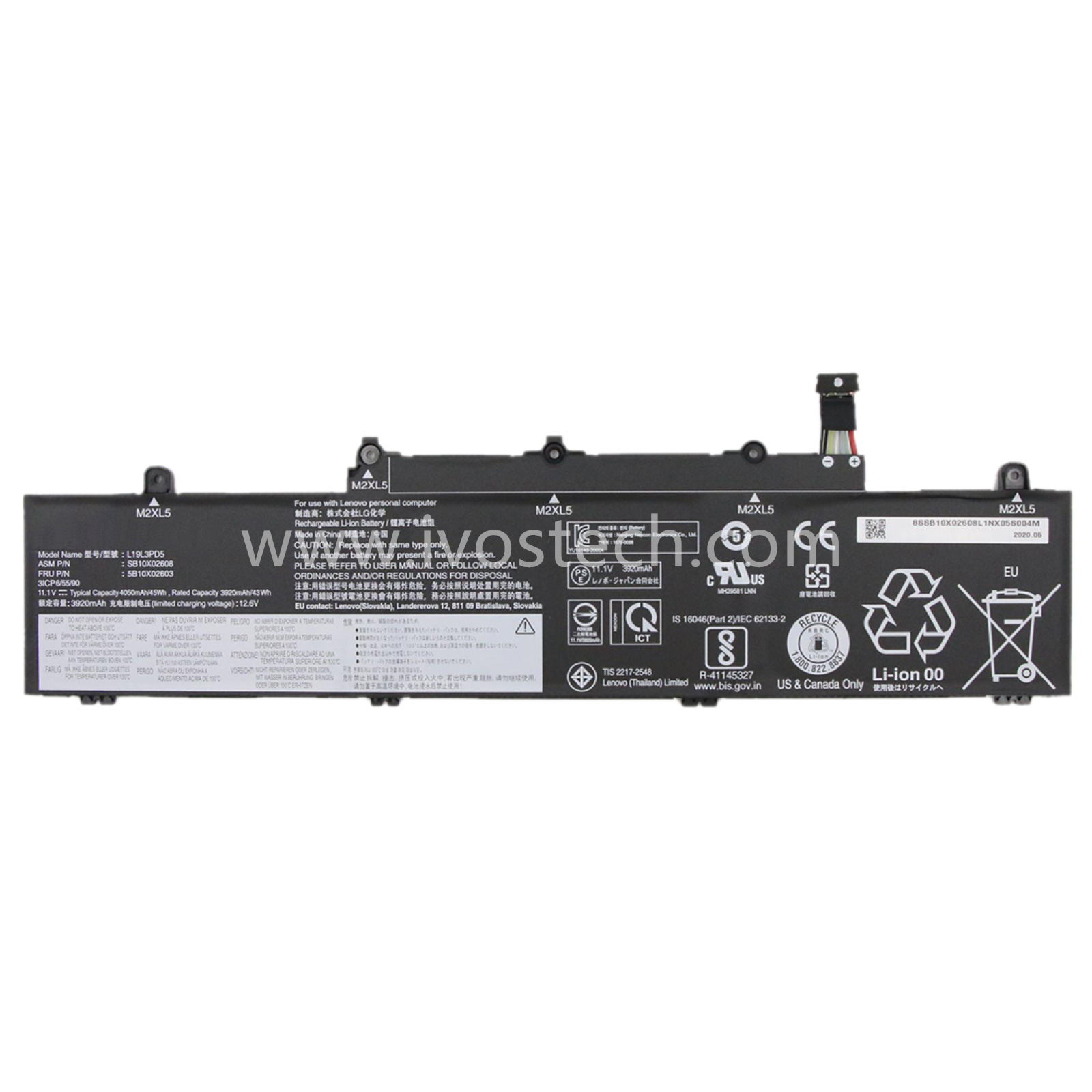 L19L3PD5 45Wh 11.1V Replacement Laptop Battery for Lenovo ThinkPad E14 E15 2nd 3rd 4th Gen Series