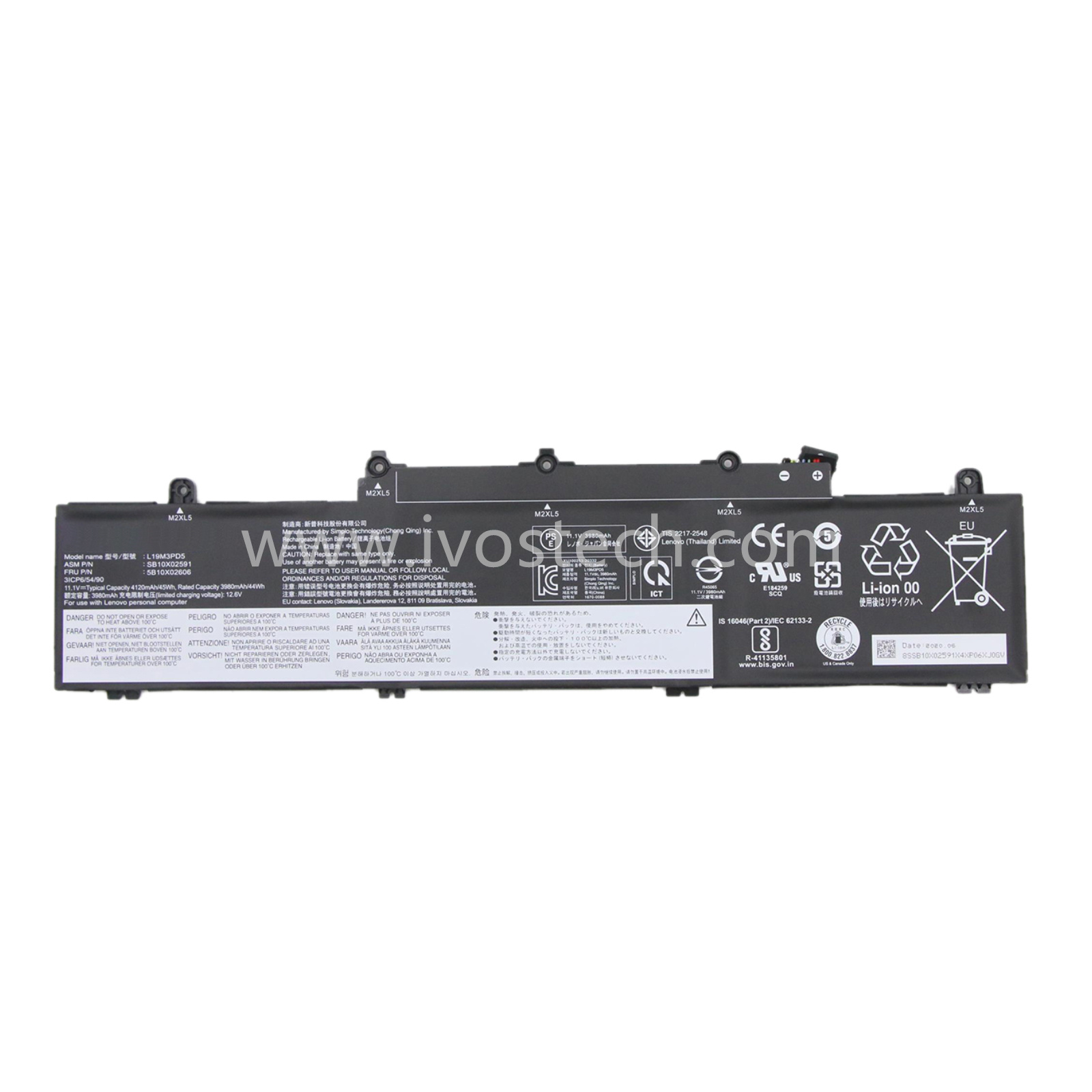 L19M3PD5 45Wh 11.1V Replacement Laptop Battery for Lenovo ThinkPad E14 E15 2nd 3rd 4th Gen Series