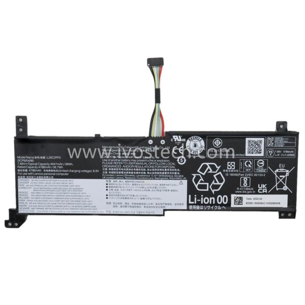 L20C2PF0 38Wh 7.68V Replacement Laptop Battery for Lenovo IdeaPad 3-14ADA6 3-14ALC6 3-14ITL6 Series