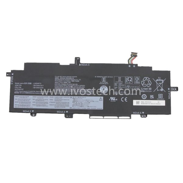 L20D4P72 57Wh 15.36V Replacement Laptop Battery for Lenovo ThinkPad T14s Gen 2 2021 Series